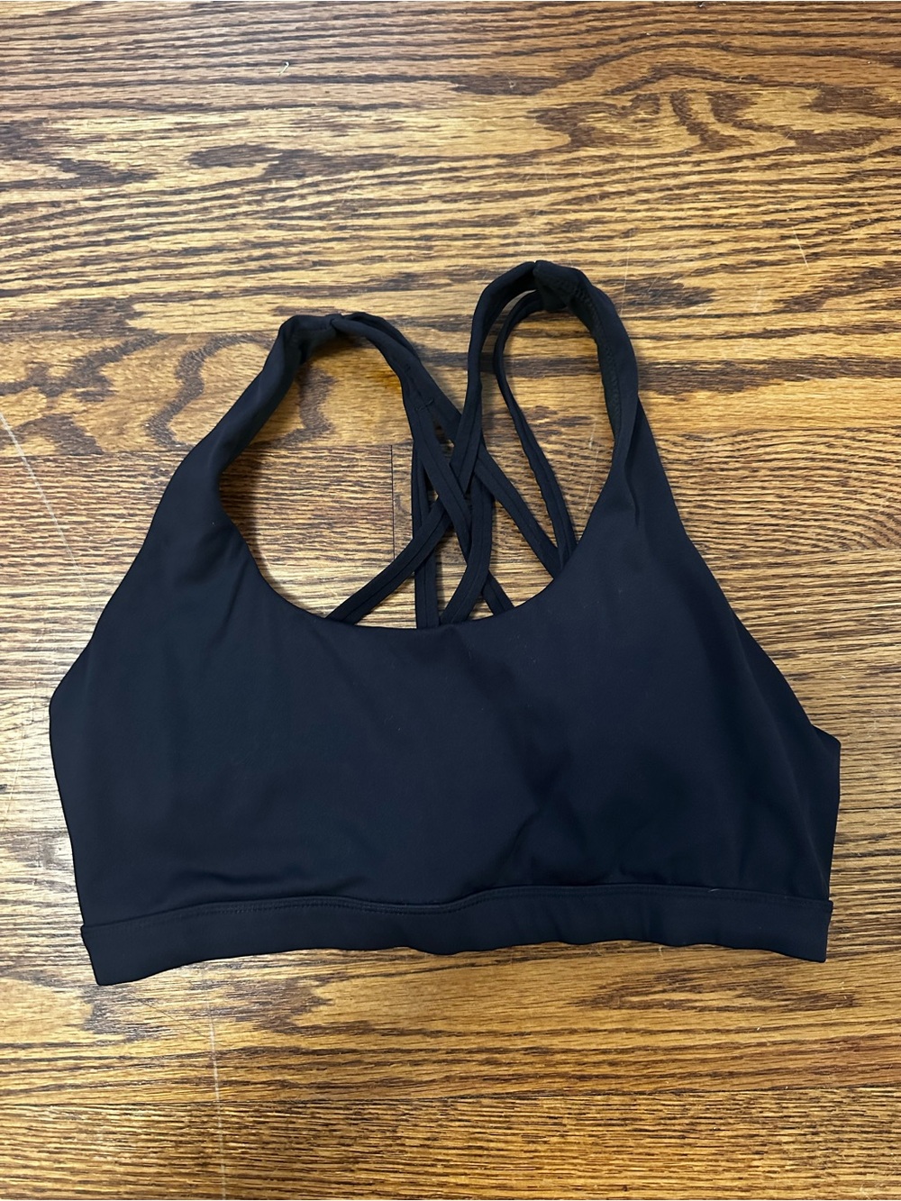 Black Strappy Sports Bra